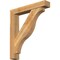 Ekena Millwork Funston Block Rough Sawn Bracket w/ Offset Brace, Western Red Cedar, 6"W x 34"D x 38"H BKT0604X34X38FST05RWR - alternate 1